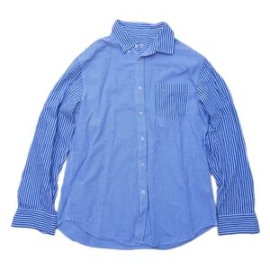 Merona Blue and White Striped Casual Shirt